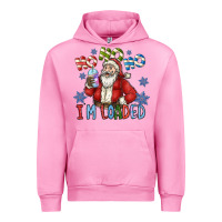 Fuchsia Pink ho ho ho im loaded Urban Hoodie - CowhideDigitalArt