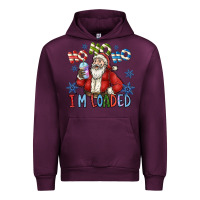 Mauve Wine ho ho ho im loaded Urban Hoodie - CowhideDigitalArt