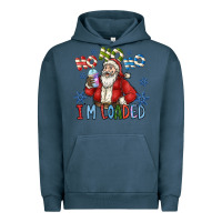 Pigment Midnight Navy ho ho ho im loaded Urban Hoodie - CowhideDigitalArt