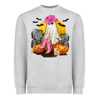 Heather Grey Halloween Cowgirl Costumes Heavyweight Sweatshirt - texasbilliewilder