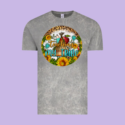 Teaching My Tribe Round Earring Vintage Tee Designed By Bundleandbundleshop