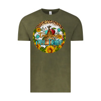 Vintage Olive teaching my tribe round earring Vintage Tee - BundleAndBundleShop