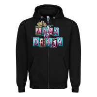 Black Mama of Drama Mother's Day Zipper Hoodie - CowGirlArtShop