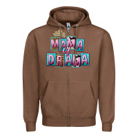 Chestnut Mama of Drama Mother's Day Zipper Hoodie - CowGirlArtShop