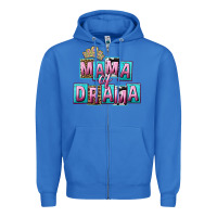 True Royal Mama of Drama Mother's Day Zipper Hoodie - CowGirlArtShop