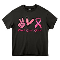 Asphalt Peace love cure Heavy Core Tee - NancyCooperArtShop