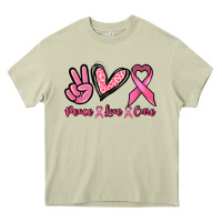 Mossy Peace love cure Heavy Core Tee - NancyCooperArtShop