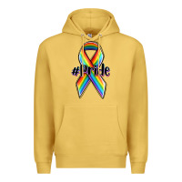 Antique Gold pride lgbtq awareness ribbon Premium Hoodie - OliviaCreatesArt