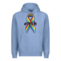 Colony Blue pride lgbtq awareness ribbon Premium Hoodie - OliviaCreatesArt