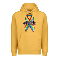 Mustard pride lgbtq awareness ribbon Premium Hoodie - OliviaCreatesArt