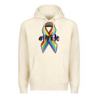 Sandshell pride lgbtq awareness ribbon Premium Hoodie - OliviaCreatesArt