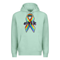 Seafoam pride lgbtq awareness ribbon Premium Hoodie - OliviaCreatesArt