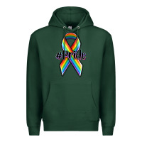 Sports Green pride lgbtq awareness ribbon Premium Hoodie - OliviaCreatesArt