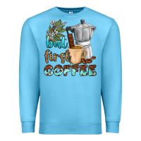 Ocean Blue coffee cups but first coffee bbs Premium Sweatshirt - BundleAndBundleShop