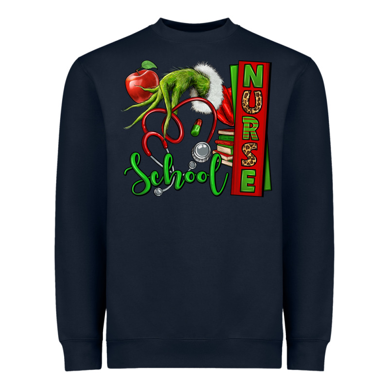 Christmas Character Nurse Heavyweight Sweatshirt by NancyCooperArtShop | Teevron