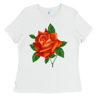 White tropicana rose Ladies Tee - LillyAllenDesigns