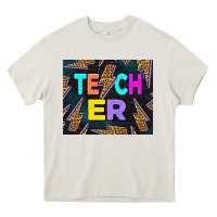Cream Western Teacher Flash Heavy Core Tee - LillyAllenDesigns