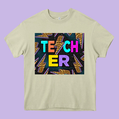 Western Teacher Flash Heavy Core Tee Designed By Lillyallendesigns