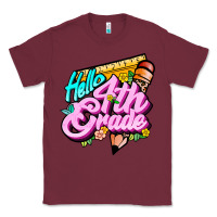 Burgundy hello 4th grade Classic Tee - JahusDesignShop