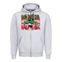 Heather Grey Mama needs a drink mothers day Zipper Hoodie - CowGirlArtShop
