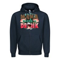 Navy Mama needs a drink mothers day Zipper Hoodie - CowGirlArtShop