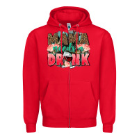 Red Mama needs a drink mothers day Zipper Hoodie - CowGirlArtShop