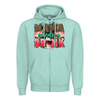 Seafoam Mama needs a drink mothers day Zipper Hoodie - CowGirlArtShop