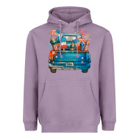 Lavender Customize USA truck Heavyweight Hoodie - FaDigitalArtStudio