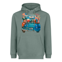 Sage Customize USA truck Heavyweight Hoodie - FaDigitalArtStudio