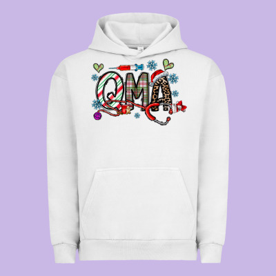 Christmas Nurse Qma Urban Hoodie Designed By Cowhidedigitalart