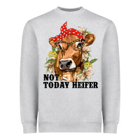 Heather Grey Cute Heifer Heavyweight Sweatshirt - texasbilliewilder