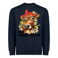Navy Cute Heifer Heavyweight Sweatshirt - texasbilliewilder