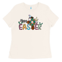 Bone cross rabbit gnomes happy easter Ladies Tee - Jasminsmagicworld
