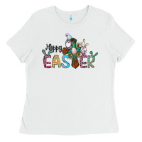 White cross rabbit gnomes happy easter Ladies Tee - Jasminsmagicworld
