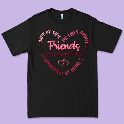 Side By Or Miles Apart Friends Will Always Be Conn Premium Tee Designed By Maliassmallbusiness