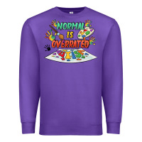 Purple Normal Is Overrated Premium Sweatshirt - FaDigitalArtStudio