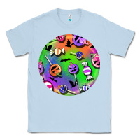 Dusty Blue halloween round earrings 4 Classic Tee - BundleAndBundleShop