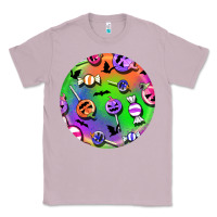 Lilac halloween round earrings 4 Classic Tee - BundleAndBundleShop