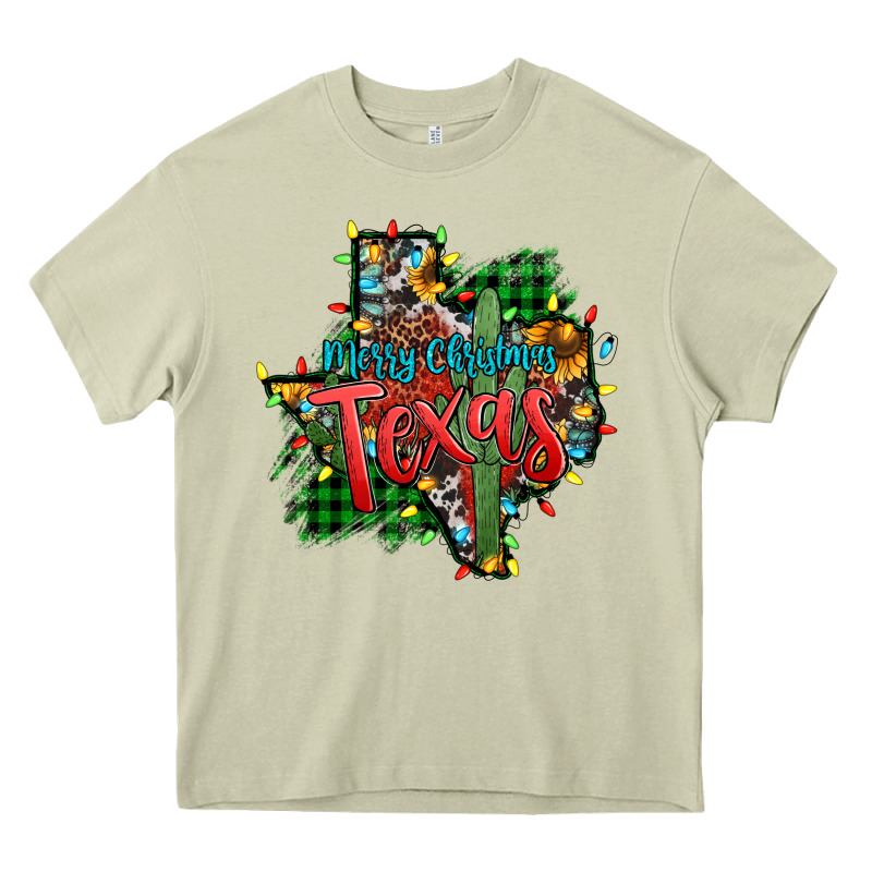 Western Desert Christmas Texas Map Heavy Core Tee by Jasminsmagicworld | Teevron