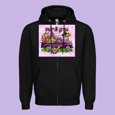 Mardi Gras With Gnomies Tumbler Zipper Hoodie Designed By Howdyjamesfarm