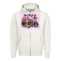 Oatmeal Heather Mardi Gras with gnomies tumbler Zipper Hoodie - HowdyJamesFarm