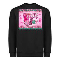 Black Give Cancer the boot Heavyweight Sweatshirt - NancyCooperArtShop