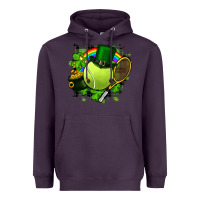 Plum St. Patrick's Day Tennis Heavyweight Hoodie - FaDigitalArtStudio