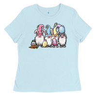Baby Blue easter bunny gnomes Ladies Tee - Jasminsmagicworld