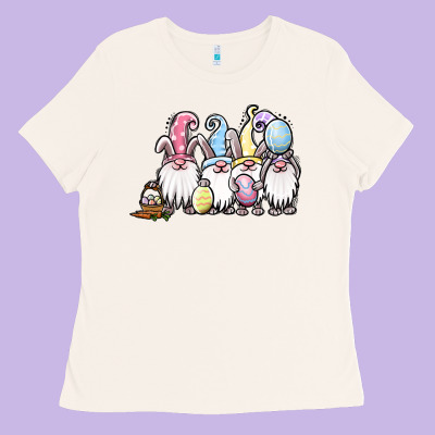Easter Bunny Gnomes Ladies Tee Designed By Jasminsmagicworld