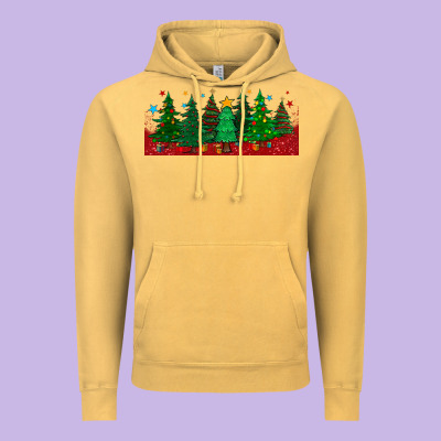 Christmas Trees Libbey Glass Vintage Hoodie Designed By Bundleandbundleshop