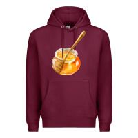 Burgundy honeypot and honeydipper fa element Premium Hoodie - FaDigitalArtStudio