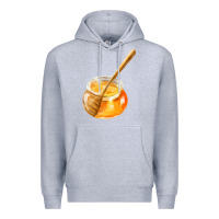 Heather Grey honeypot and honeydipper fa element Premium Hoodie - FaDigitalArtStudio