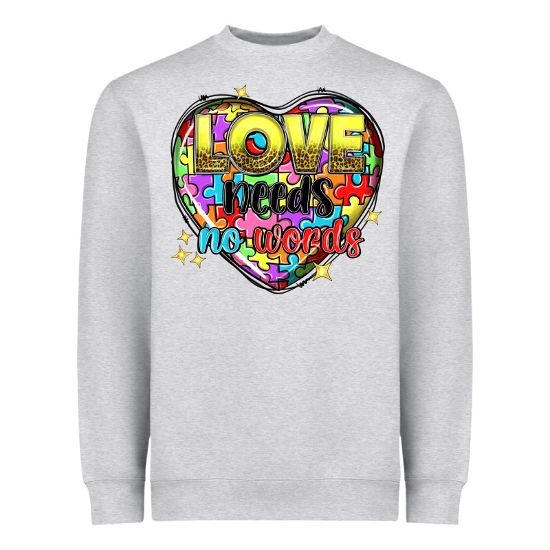 Love Needs No Words Heavyweight Sweatshirt by NancyCooperArtShop | Teevron