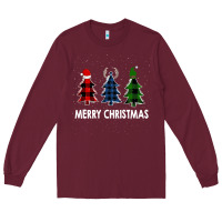 Burgundy Merry Christmas Long Sleeve Tee - Bettercallsaul